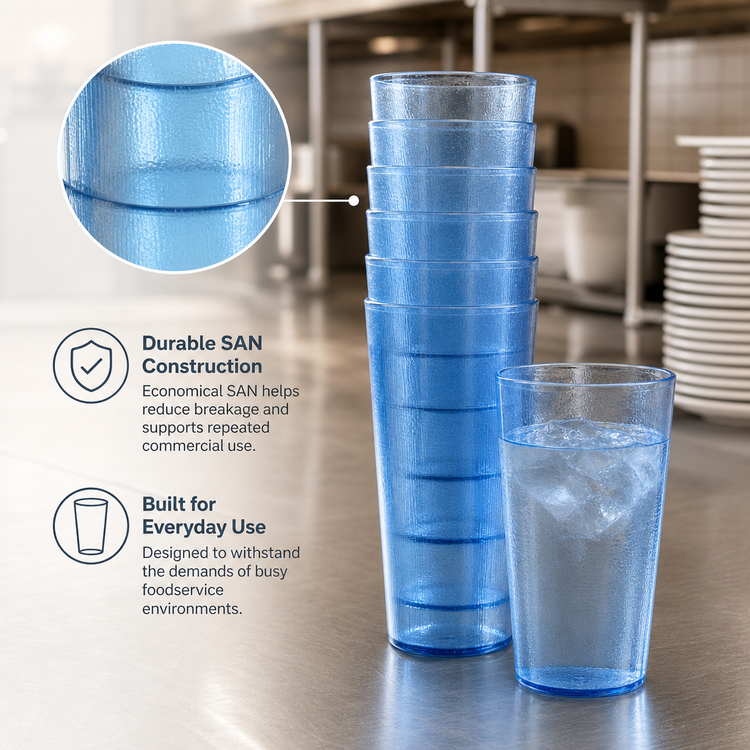 Product image #4 for Carlisle Stackable SAN Tumbler, 16 oz, Blue, 6-Pack