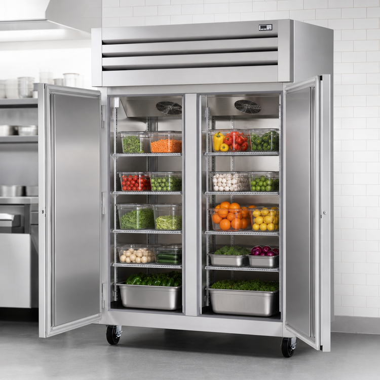 Product image #3 for True SPEC SERIES Two-Section Reach-In Refrigerator with Solid Stainless Steel Doors