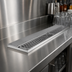 Thumbnail image #3 for Glastender DR-12R 12-Inch Stainless Steel Underbar Mount Drink Rail, Right Drain