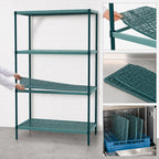 Thumbnail image #3 for Metro Super Erecta Pro PR-243063K3-S-4 4-Shelf Stationary Polymer Shelving Starter Unit, 24"W x 30"D x 63"H, Green