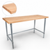 Thumbnail image #3 for John Boos HNB05 96-Inch x 24-Inch Edge Grain Wood Top Work Table with Galvanized Base