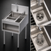 Thumbnail image #3 for Tobin Ellis Signature 18-Inch Freestanding Single-Bowl Underbar Utility Sink with Glass Rinser and Tool Caddy