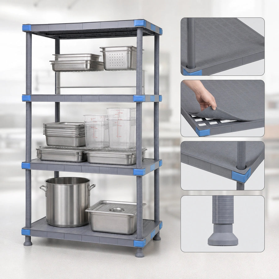 Four Solid Shelves