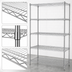 Thumbnail image #3 for Quantum 60-Inch W x 18-Inch D x 86-Inch H Chrome Wire Shelving Starter Kit with 5 Shelves
