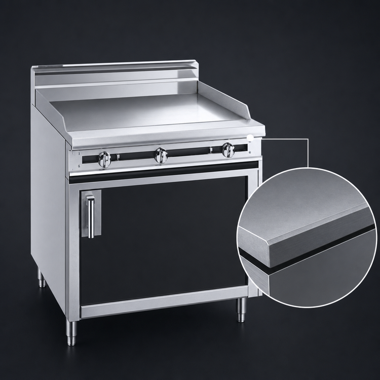 Product image #3 for Titan JTRH-18GT 18" Thermostat Controlled Gas Griddle with Cabinet Base