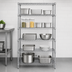 Thumbnail image #3 for Quantum Chrome-Plated 5-Shelf Wire Shelving Starter Kit, 60 x 21 x 74 Inches, Stationary