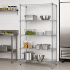 Thumbnail image #3 for Quantum WR63-2136S-5 5-Shelf 304 Stainless Steel Wire Shelving Starter Unit, 36"W x 21"D x 63"H