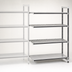 Thumbnail image #3 for Cambro Camshelving Elements XTRA 4-Tier Stationary Add-On Polymer Shelving Unit, 24 x 24 x 64 Inches, Vented and Solid, Speckled Gray