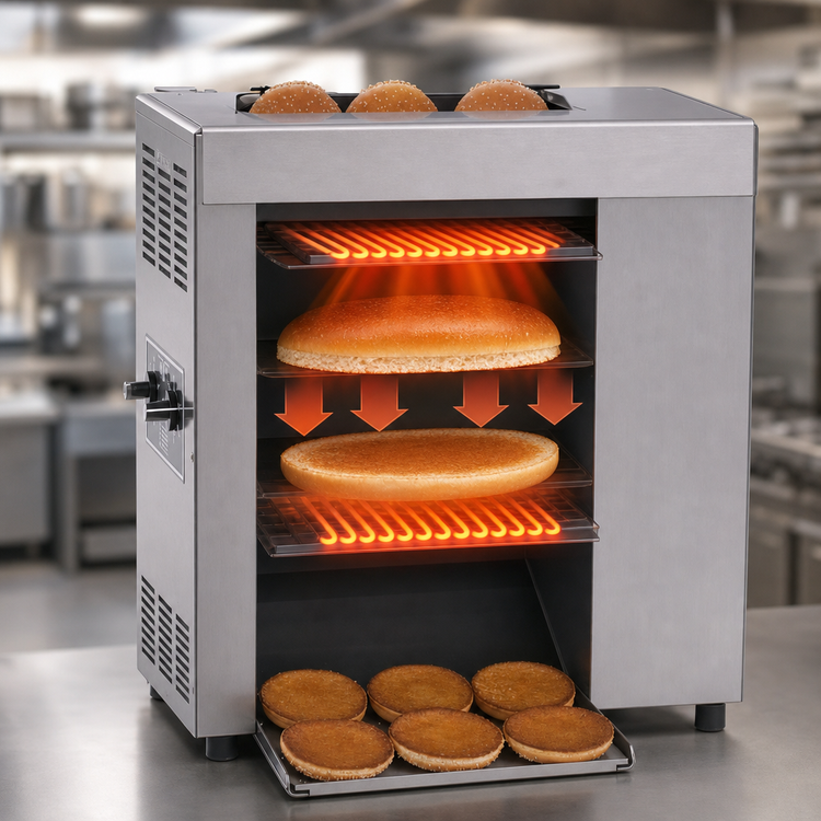 Product image #3 for Vertical Contact Conveyor Toaster with Belt Wraps, 28-Second Toast Time, 208-240V