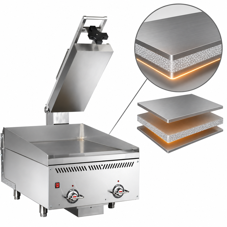 Product image #4 for Vulcan VMCS-101 Rapid Recovery Electric Manual Griddle Clamshell Hood