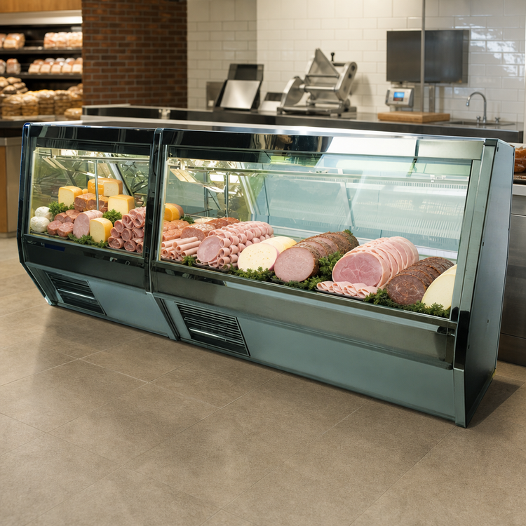 Product image #3 for Howard-McCray 40E Series 124-1/2-Inch Deli Meat & Cheese Full-Service Case with Straight Glass and Self-Contained Refrigeration