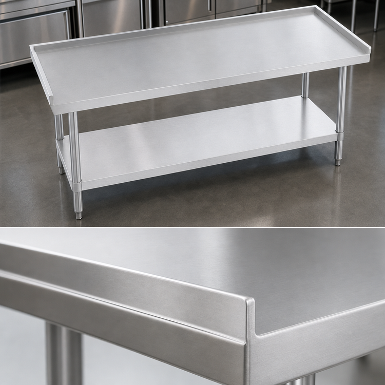 Product image #3 for Advance Tabco EG-306 72" x 30" Equipment Stand with 304 Stainless Steel Top and Adjustable Undershelf