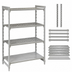 Thumbnail image #4 for Cambro Camshelving Premium 4-Tier Stationary Starter Shelving Unit, 60