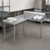 Thumbnail image #3 for Advance Tabco 107-Inch L-Shaped Island Clean Dishtable, Left Mount, 10-1/2-Inch Backsplash