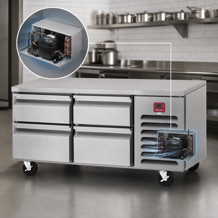 Product image #3 for Southbend Platinum 96-Inch Self-Contained Low-Height Freezer Base with 6 Drawers