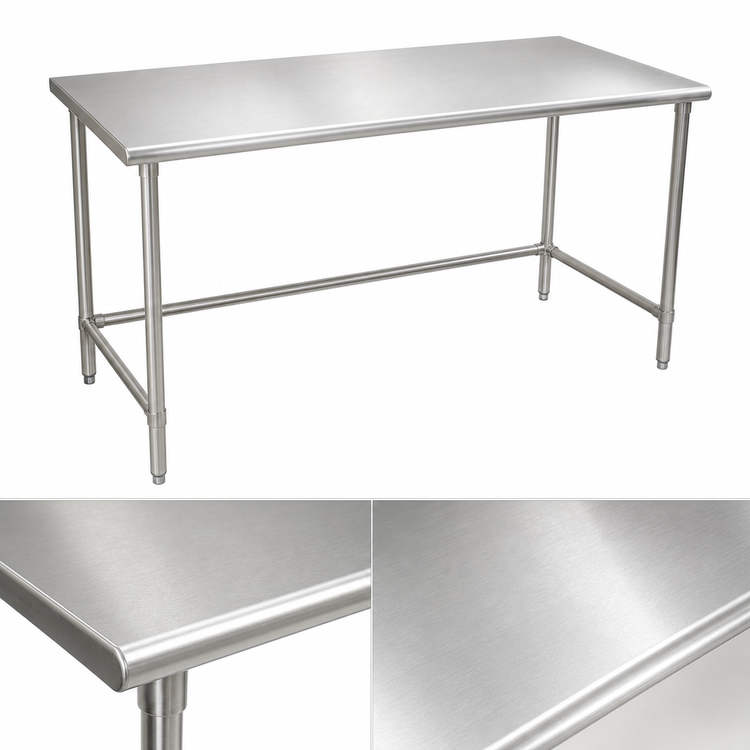 Product image #3 for Eagle Group BlendPort® Budget Series 30" x 30" 430 Stainless Steel Corner Work Table