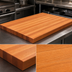 Thumbnail image #3 for Boos Block American Cherry Edge Grain Kitchen Countertop, 48 x 30 x 2-1/4 Inch, Varnique Finish