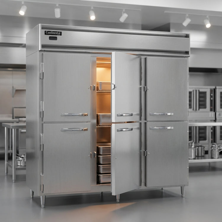 Product image #2 for Continental Refrigerator Designer Line DL3W-SS-HD Three-Section Heated Holding Cabinet