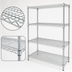 Thumbnail image #4 for EAGLEbrite Double-Mat Wire Shelving Starter Unit, 4-Tier, 48 x 18 x 74 Inches, Zinc Finish