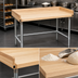 Thumbnail image #3 for Eagle Group 96-Inch x 30-Inch Baker's Top Hardwood Work Table with 4-Inch Side and Rear Splash, Galvanized Tubular Base