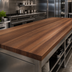Thumbnail image #3 for Boos Block Full-Length Edge Grain American Black Walnut Kitchen Countertop, 108 x 32 x 2-1/4 Inches
