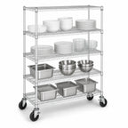 Thumbnail image #3 for Metro Super Erecta N336BBR 4-Shelf Wire Stem Caster Cart, 36 x 18 x 69 Inches, 600 lb. Capacity
