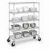 Thumbnail image #3 for Metro Super Erecta 4-Shelf Wire Stem Caster Cart, 36 x 18 x 69 Inches, 600 lb. Capacity