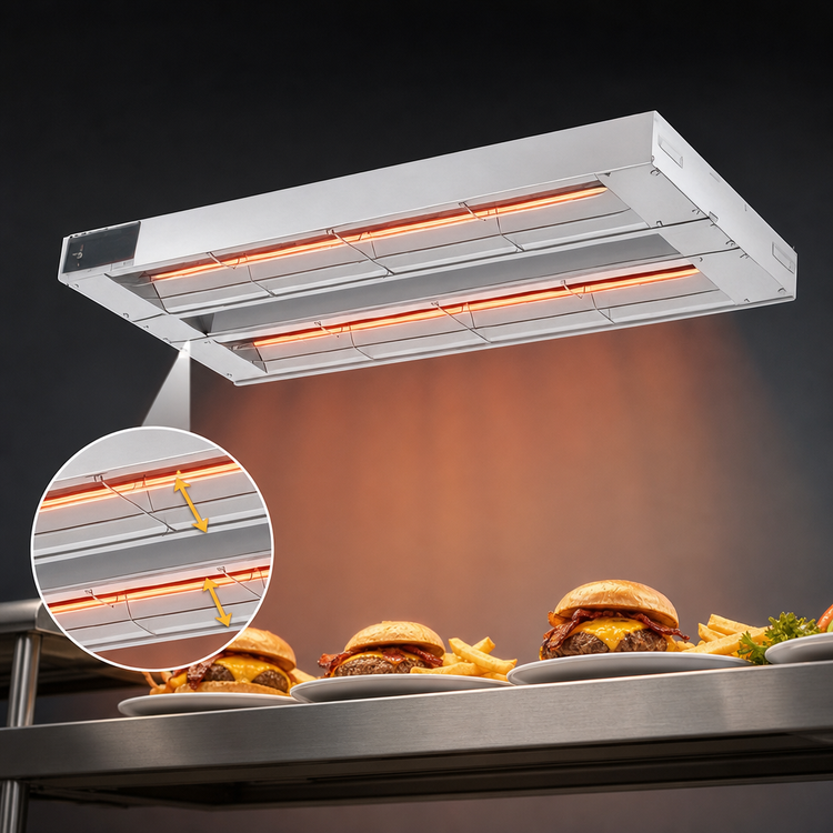 Product image #3 for Hatco Glo-Ray® 54-Inch Double Unlighted Infrared Strip Heater, Aluminum, 1.85 kW