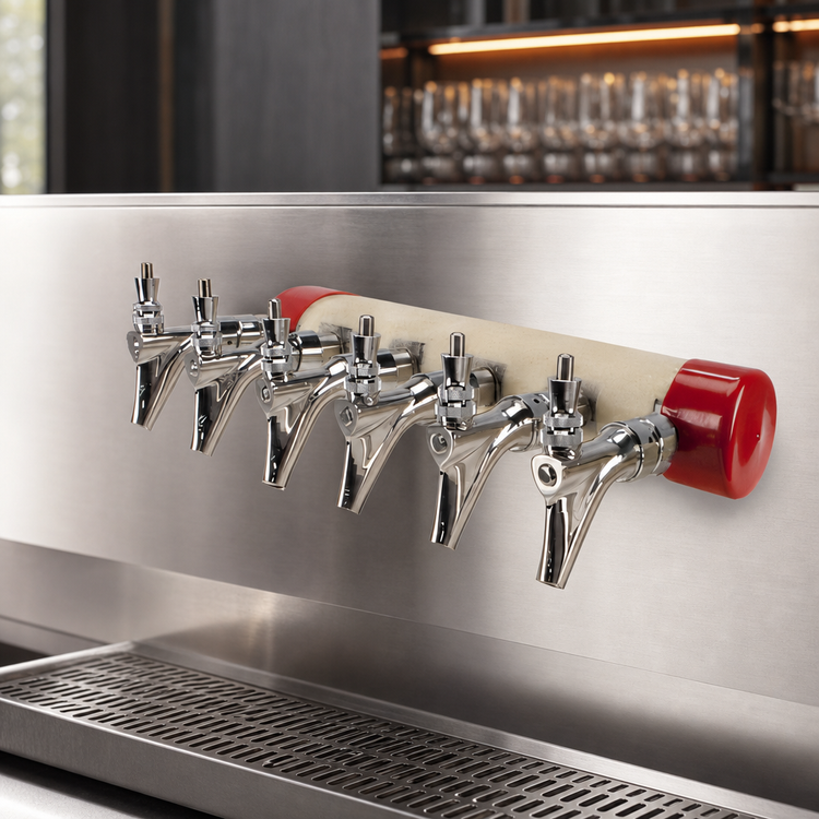 Product image #3 for Micro Matic Kool-Rite 6-Faucet Wall-Mount Glycol-Cooled Beverage Insert Module with Long Shanks