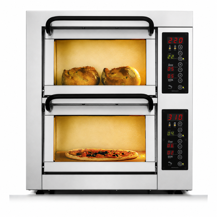 Product image #3 for PizzaMaster PM 552ED-2 2-Chamber Countertop Electric Pizza Oven