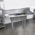 Thumbnail image #3 for BK Resources 66-Inch Three-Compartment Convenience Store Sink with Left and Right Drainboards and 9-Inch Backsplash