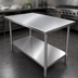 Thumbnail image #3 for John Boos Stallion 48-Inch x 24-Inch 16-Gauge Stainless Steel Top Work Table with Undershelf