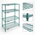 Thumbnail image #3 for EagleGard 4-Tier Stationary Starter Wire Shelving Unit, 60 x 24 x 63 Inches