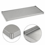 Thumbnail image #3 for Eagle Group SS2448G 48" x 24" Solid Galvanized Commercial Shelf with Marine Edge, 600 lb. Capacity Case of 4