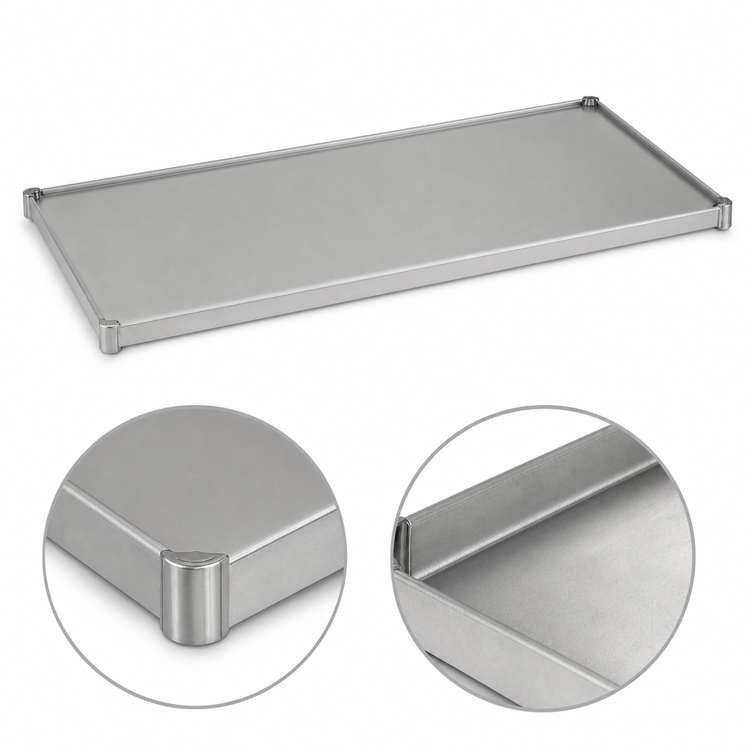Product image #3 for Eagle Group 48" x 24" Solid Galvanized Shelf with Marine Edge