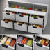 Thumbnail image #4 for Beverage-Air 72-Inch Three-Section Refrigerated Sandwich Prep Table with 6 Drawers and 18-Pan Capacity