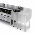 Thumbnail image #3 for Eagle Group 2200 Series MA2-22-3VP Underbar Modular Add-On Hand Sink, 12 x 24 in, 10 x 14 x 10 in Bowl, Faucet & Drain Case of 3