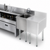 Thumbnail image #3 for Eagle Group 2200 Series Underbar Side-To-Side Modular Add-On Hand Sink with Faucet and Basket Drain, 12 Inch W x 24 Inch D