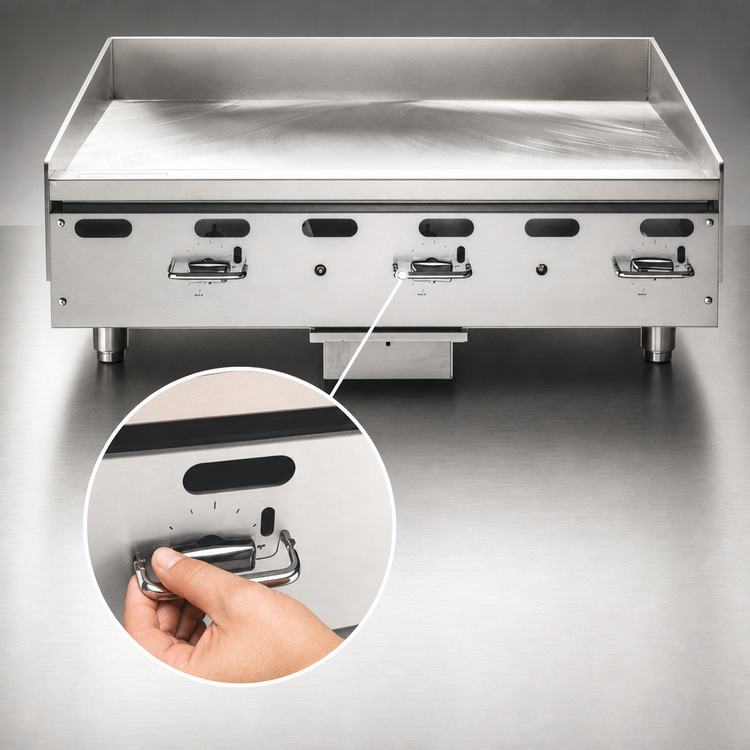 Product image #4 for Vulcan VMG72-QS-PLATINUM Quick Ship 72-Inch Heavy-Duty Countertop Gas Griddle