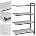 Thumbnail image #3 for Cambro Camshelving Basics Plus 4-Tier Solid Polymer Add-On Shelving Unit, 24