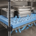 Thumbnail image #3 for QuadPLUS 72 x 21 Inch Louvered Blue Polymer Shelf Mat with MICROGARD Antimicrobial Protection