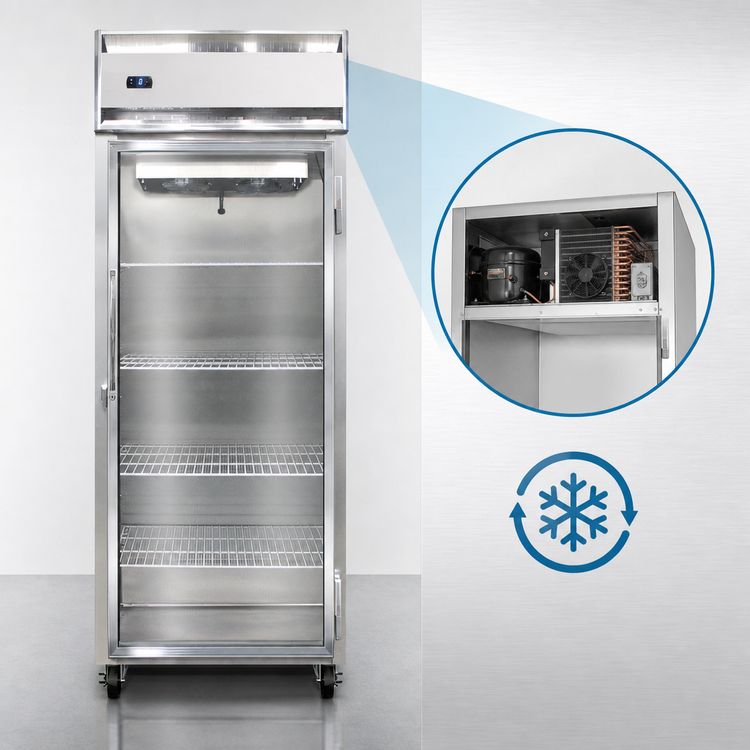 Product image #3 for Continental Refrigerator 1FXSNSAGD Extra-Wide 1-Section Shallow Depth Display Freezer