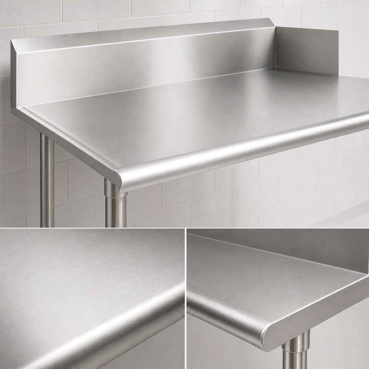 Product image #3 for John Boos Clean Straight Right-To-Left Dish Table, 60 x 30 Inches, 18 Gauge Stainless Steel