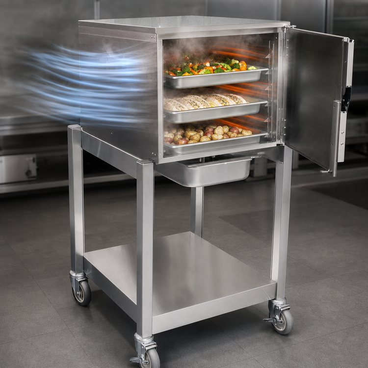 Product image #3 for AccuTemp Evolution Connectionless Boilerless 3-Pan Electric Convection Steamer with Stand