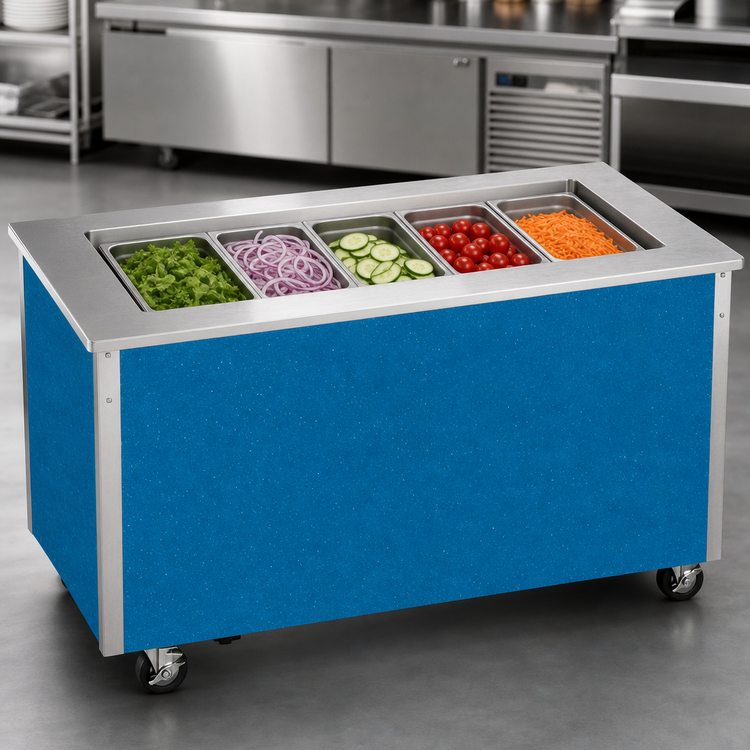 Product image #4 for Vollrath 4-Series Signature Server Refrigerated Cold Food Station with Stainless Steel Countertops, 74-Inch, 5-Pan