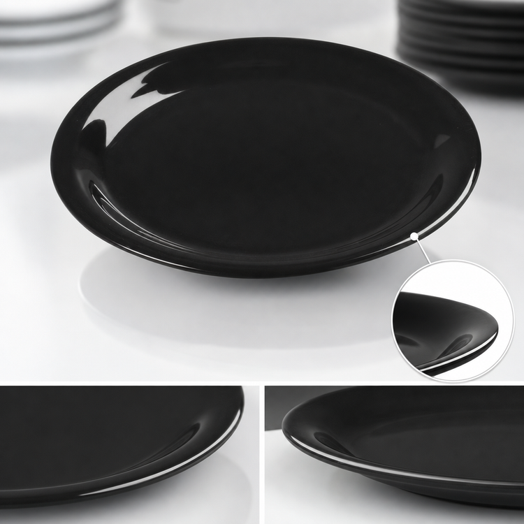 Product image #4 for Sierrus™ 6-1/2 Inch Round Wide Rim Melamine Pie Plate, Black