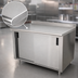 Thumbnail image #3 for Advance Tabco 72 Inch x 24 Inch Enclosed Work Table with Cabinet Base and Sliding Doors