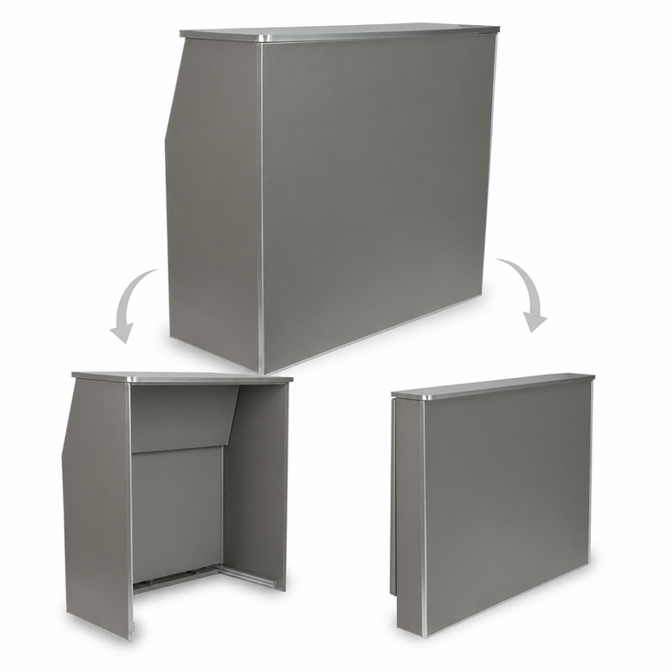 Product image #4 for Amara 4-Foot Folding Portable Bar Table, Laminate, Slate Gray