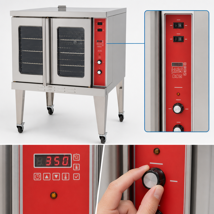 Product image #3 for Migali Competitor Series Full-Size Standard Depth Natural Gas Convection Oven, 5-Pan Capacity