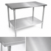 Thumbnail image #3 for Stallion 30 x 36 Inch 14 Gauge 300-Series Stainless Steel Top Work Table with Galvanized Legs and Adjustable Undershelf